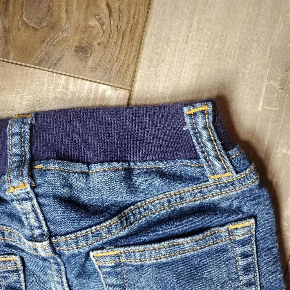 babyGap Dark Wash Stretch Comfort Waistband Jean Shorts Size 12-18m NWOT
